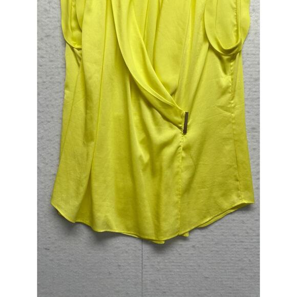 Ann Taylor Women Faux Wrap Tank Top Size 16 Butter Yellow Career - Picture 3 of 10